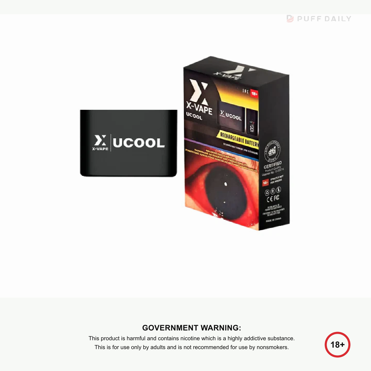 X-VAPE UCOOL Battery Device — standardized product image