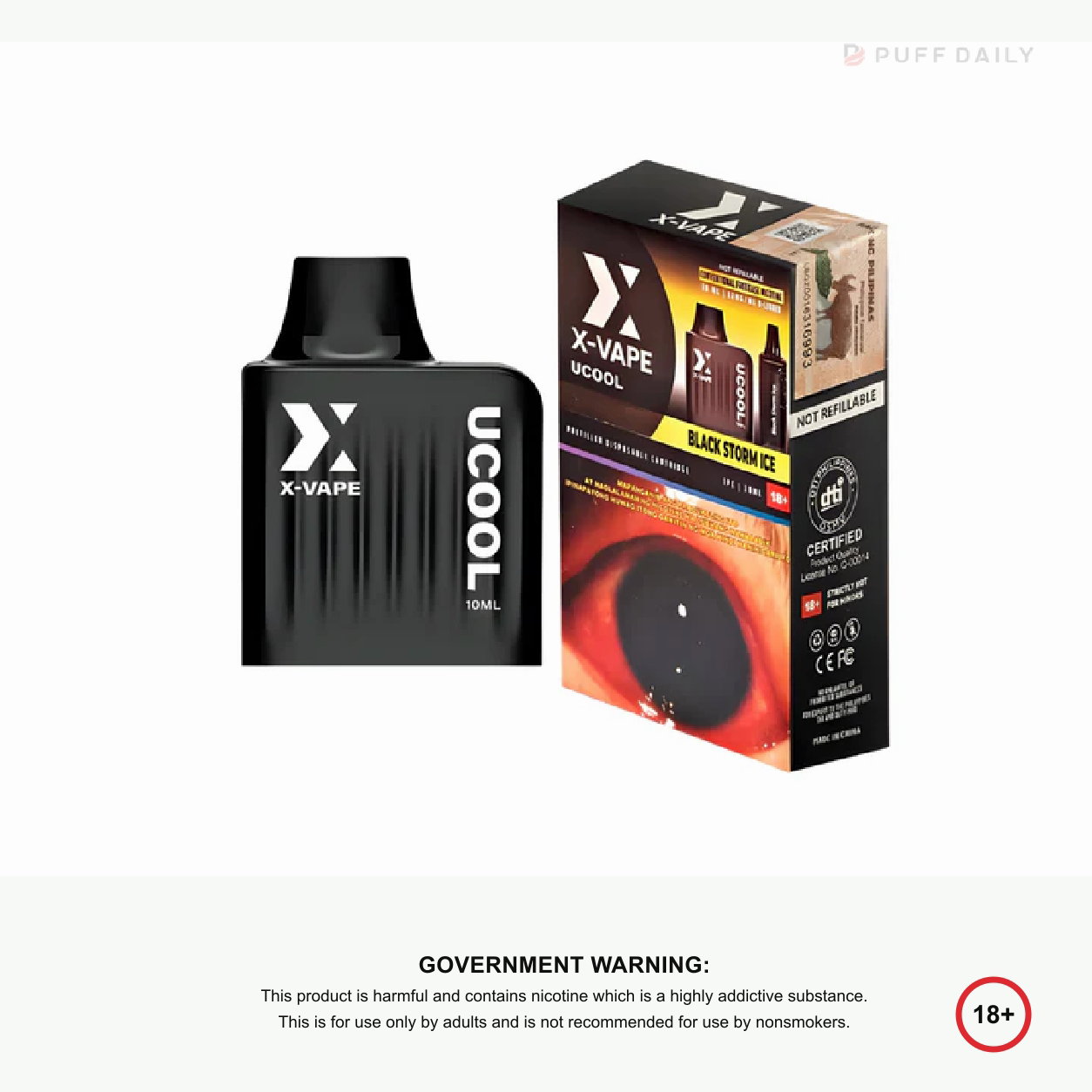X-VAPE UCOOL Pods 13k Puffs — standardized product image